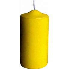 Svíčka válcová  40 x 80 mm žlutá [4 ks]