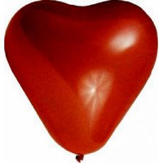 Nafukovací balónek tvar srdce červený Ø35cm `L` [100 ks]