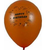 Nafukovací balónky "Happy Birthday" "M" [10 ks]