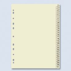 Rejstřík papírový A4 1-31 čísla