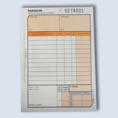Paragon daňový doklad 2x50l samopropis 1086 OPTYS