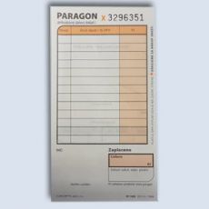 Obchodní paragon 2x50l samopropis čísl 1089 OPTYS