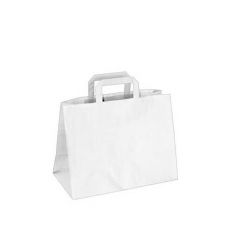 Papírová taška 32+16 x 27 cm bílá