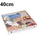 Krabice na pizzu z vlnité lepenky 40 x 40 x 4 cm á 100 ks