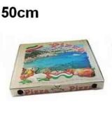 Krabice na pizzu z vlnité lepenky 50 x 50 x 5 cm [100 ks]