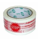 48/60m Lepící páska  bílo/červená !STOP!