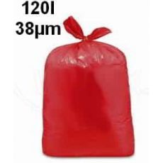 120l.38µm Pytel  (LDPE) červený 70 x 110 cm 52,2g/ks
