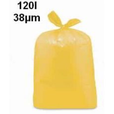120l.38µm Pytel  (LDPE) žlutý 70 x 110 cm 52,2g/ks
