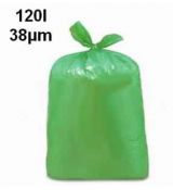 120l.38µm Pytel  (LDPE) zelený 70 x 110 cm 52,2g/ks