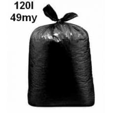 120l.49µm Pytel  PE silný černý 70 x 110 cm 68g/ks