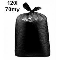 120l.70µm Pytel PE extra-silný ČERNÝ 70 x 110 cm   97g/ks