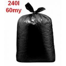 240l.60µm Pytel  PE černý 100 x 125 cm 139g/ks
