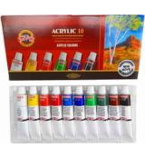 Barvy akrylové sada 10ks 16ml