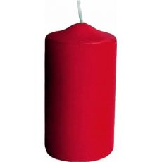 Svíčka válcová  40 x 80 mm červená [4 ks]