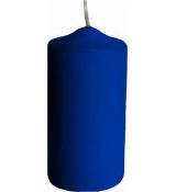 Svíčka válcová  40 x 80 mm tmavě modrá [4 ks]