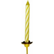 Narozeninové svíčky se stojánkem 60 mm [24 ks]