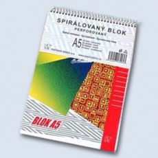 Blok A5 horní spirála čtvereček 50listů