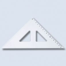 Trojúhelník 45/177 s kolmicí čirý