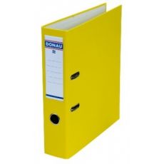Pořadač A4 7cm pákový žlutý Donau PP
