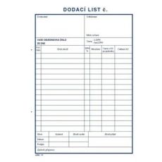 Dodací list A5 samopropis  100l 11 msk
