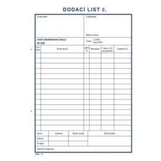 Dodací list A5 samopropis  100l 11 msk