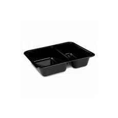 Menu mísa (PP) Foodyboxx extra-pevná 2dílná černá 227 x 178 x 49 mm