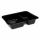 Menu mísa (PP) Foodyboxx extra-pevná 2dílná černá 227 x 178 x 49 mm