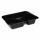 Menu mísa (PP) Foodyboxx extra-pevná 3dílná černá 227 x 178 x 49 mm
