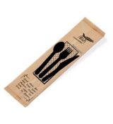 Příborová sada (dřevěná) nůž-vidlička-lžíce+ubrousek [50 sad]