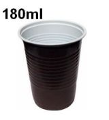 kelímek 180ml kávový hnědo-bílý -PP- (Ø 70 mm)