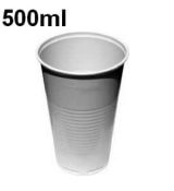 Kelímek 500ml bílý  -PP- (Ø 95 mm)
