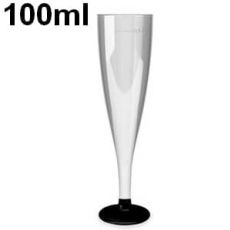 Pohárek krystal na sekt (PS) dvoudílný černá nožka Ø60mm 0,1L