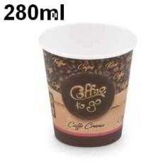 kelímek 280ml papírový "Coffee to go"  M (Ø 80 mm)