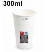 kelímek 300ml papírový (FSC Mix) s cejchem bílý Ø80mm