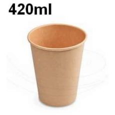 kelímek 420ml papírový hnědý  L (Ø 90 mm)