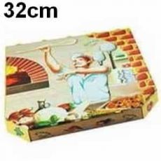 Krabice na pizzu z vlnité lepenky 32 x 32 x 3 cm é 100 ks