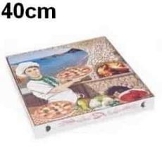 Krabice na pizzu z vlnité lepenky 40 x 40 x 4 cm á 100 ks