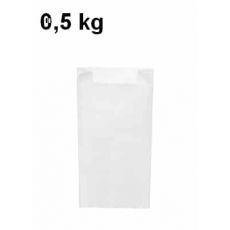 Svačinové pap. sáčky bílé 0,5 kg (10+5 x 22 cm)