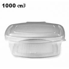 Miska 1000 ml oválná průhledná s víčkem  (PP) [50 ks]