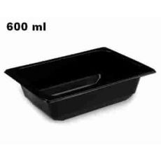 Miska (PP) hranatá černá 178 x 127 x 50 mm 600ml