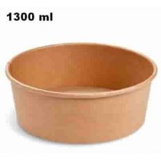 Papírová miska 1300 ml (PAP FSC Mix/PE) kraft Ø185mm
