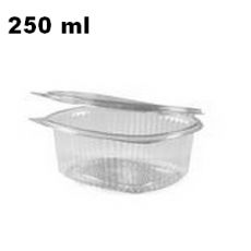 Miska  250 ml oválná průhledná s víčkem  (PET) [50 ks]