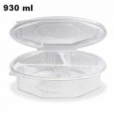 Menu mísa  930ml (PP) Ripboxx Meal 3dílná osmiboká průhledná  [25 ks]