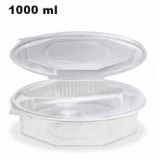 Menu mísa 1000ml (PP) Ripboxx Meal 2dílná osmiboká průhledná  [25 ks]