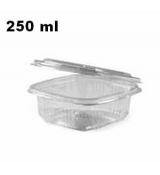 Miska  250 ml hranatá  průhledná s víčkem  (PET) [50 ks]