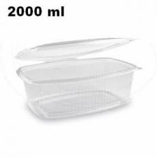 Miska 2000 ml oválná průhledná s víčkem  (PP) [25 ks]