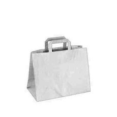 Papírová taška 32+16 x 27 cm bílá