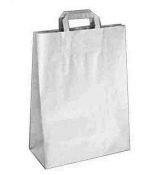Papírová taška 32+16 x 39 cm bílá