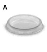 Víčko Ø46mm (PP) průhledné pro dresinkovou misku  [50 ks]