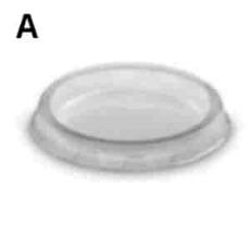 Víčko Ø46mm (PP) průhledné pro dresinkovou misku  [50 ks]